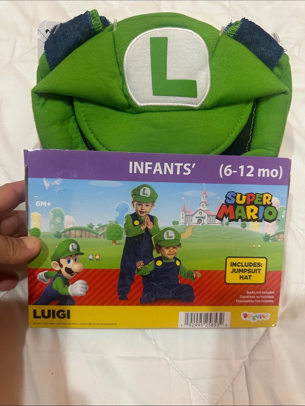 NEW Disguise Luigi Infant Costume Green and Blue size 6-12mo